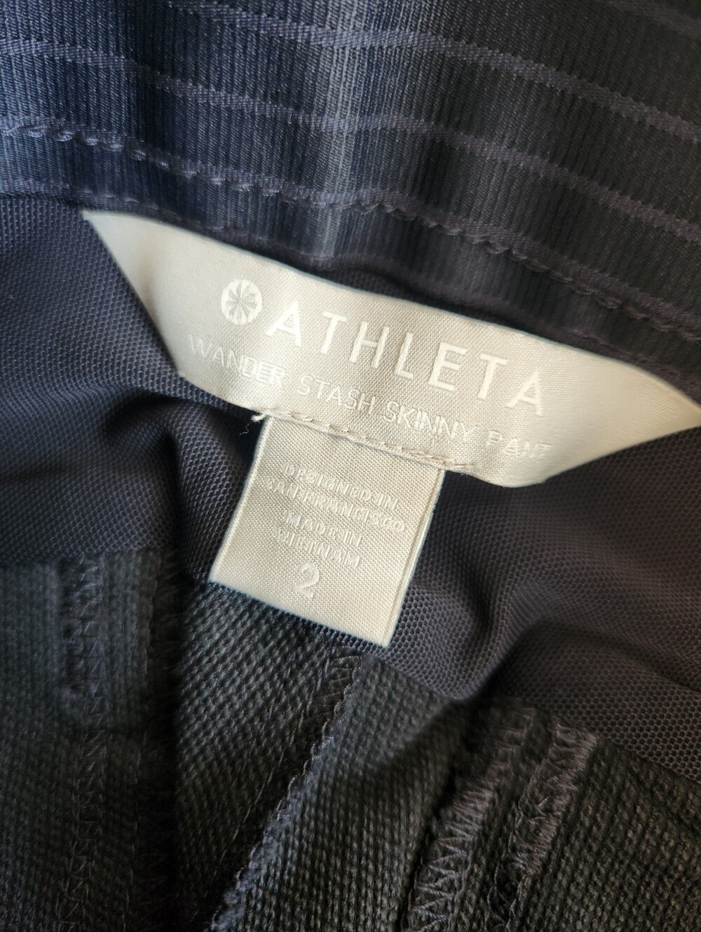 Athleta Wander Stash Skinny Pant Navy Blue Size 2 - Picture 5 of 9